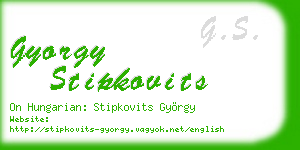 gyorgy stipkovits business card
