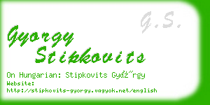 gyorgy stipkovits business card